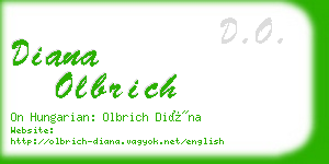 diana olbrich business card